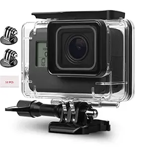 Adofys Underwater Housing Case Compatible with GoPro Hero(2018)/GoPro Hero7 Black/6/5 Waterproof Case Diving Protective Housing Shell Replacement Cover with Bracket for Go Pro Camera Accessories