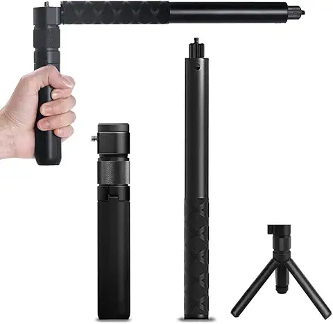 Adofys 3 in 1 Bullet Time Handle with Foldable Tripod Extension Monpod Rod for Insta360 One X4, X3 One X 2 / Insta360 One X Accessories
