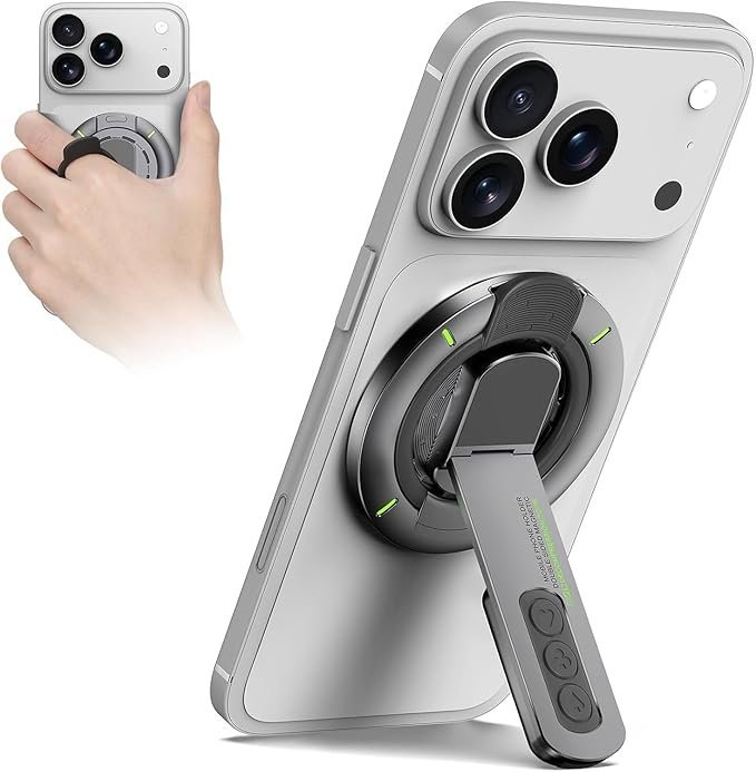 Adofys Fidget Grip Stand Compatible with MagSafe [Strong Magnetic Hold] 360 Adjustable Phone Kickstand Compatible with iPhone 16e/16/15/14/13/12&Samsung, All Smartphones