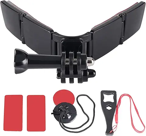 ADOFYS Full Face Motocross Helmet Chin Strap Mount Kit Compatible with GoPro, Sony Action Cam, Nikon, Garmin, Ricoh Action Cam, SJCAM