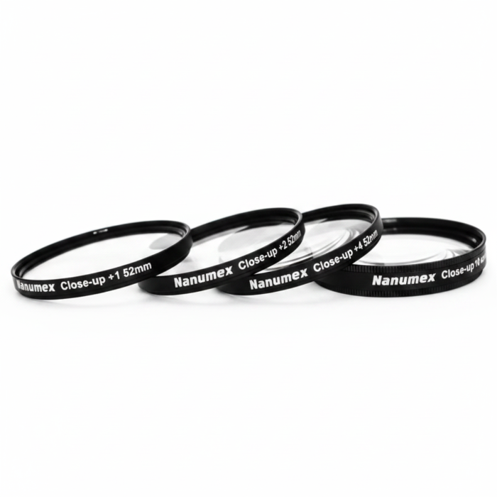 Adofys 52 mm Close up Lens Filter Kit for Nikon 18-55 mm 55-100 mm 55-250 mm D3000, D3100, D3200 Brand	ADOFYS Material	Aluminium, Optical Glass Photo Filter Thread Size	55 Millimetres Coating Description	No Coating Photo Filter Effect Type	Close-Up