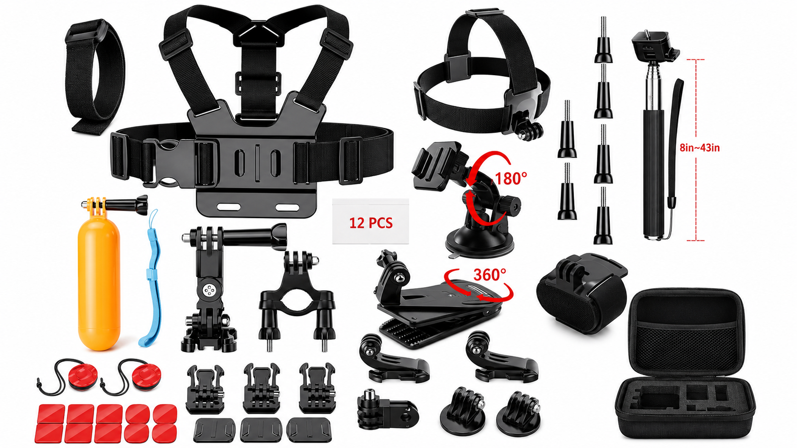 49-in-1 Action Camera Accessories Kit