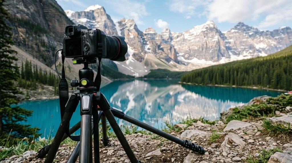 tripod with bubble level