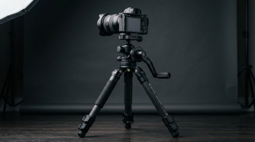 geared center column tripod